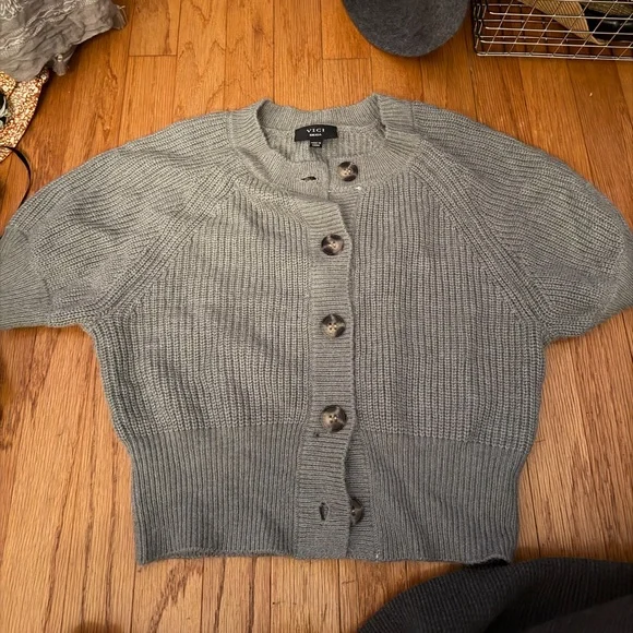 Vici Gray Women's Button-Up Cardigan - Picture 1 of 1
